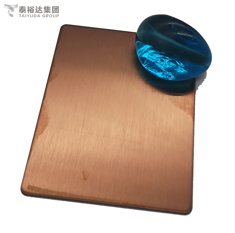 good quality copper color 304 HL cold rolled stainless steel plate for door