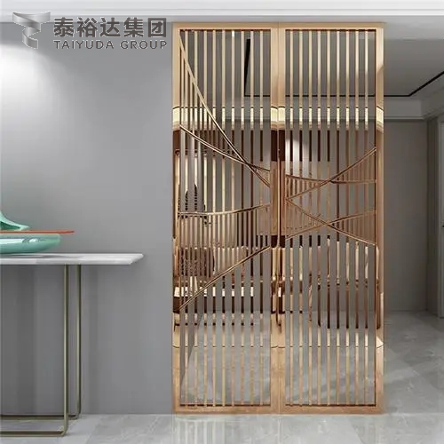 201 Luxurious Golden Stainless Steel Screen for Home